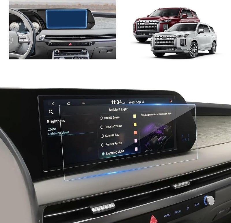 BSTW for 2025 Hyundai Palisade Screen Protector for 2023-2025 Palisade SE/SEL Premium/XRT/Limited/Calligraphy Night 12.3-in Touchscreen Accessories Tempered Glass Protective Film - Image 1